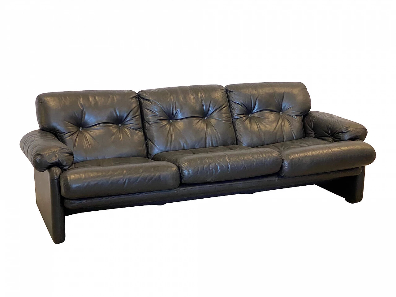 Coronado leather sofa by Afra and Tobia Scarpa for B&B Italia, 1970s 1224655