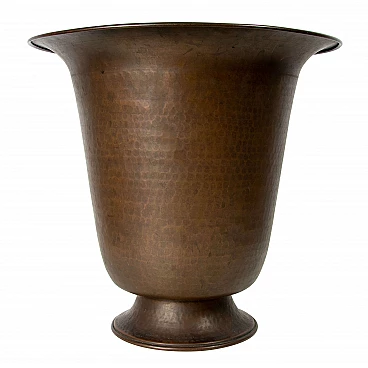 Large copper vase, 60s
