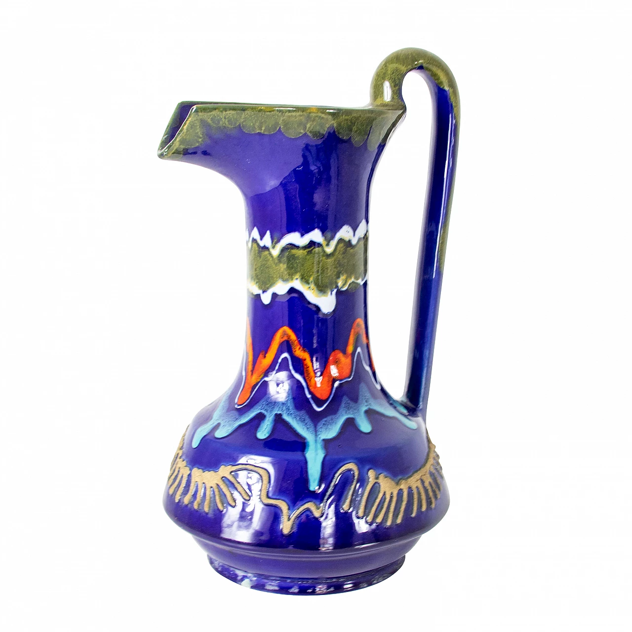 Glazed ceramic pitcher by Roberto Rigon, 1960s 1224952