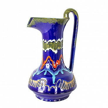 Glazed ceramic pitcher by Roberto Rigon, 1960s