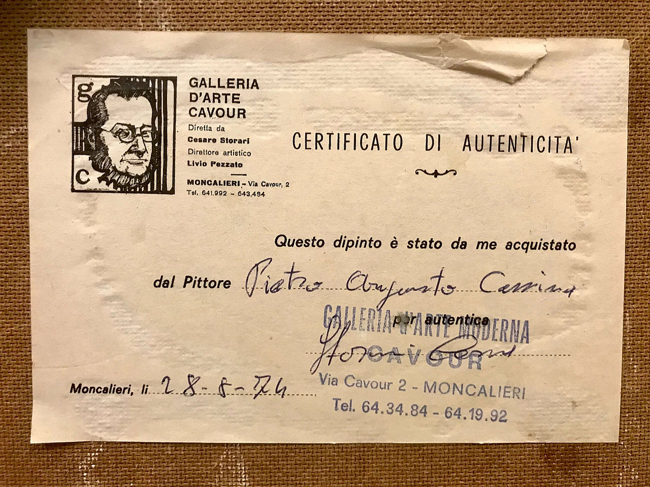 Set di 3 Quadri dipinti su tavola e firmati da Pietro Augusto Cassina (Torino1913-1999) correlati di certificato di autenticità 1224999