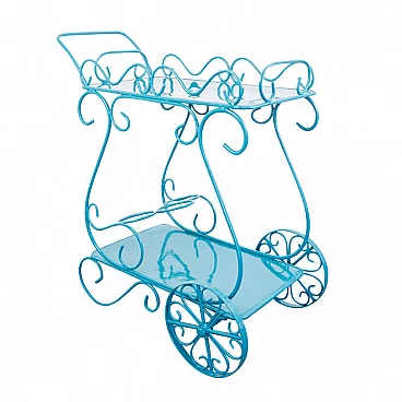 Wrought iron bar trolley, 1950s