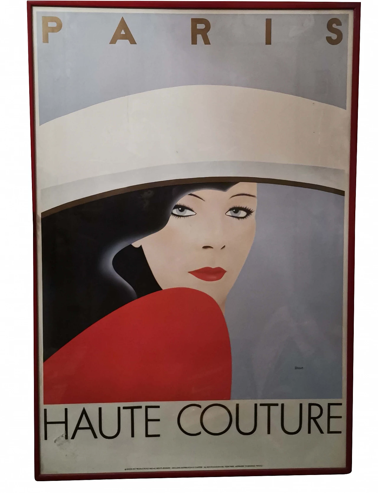 First edition poster of Haute Couture Paris by Razzia, 80s 1225533