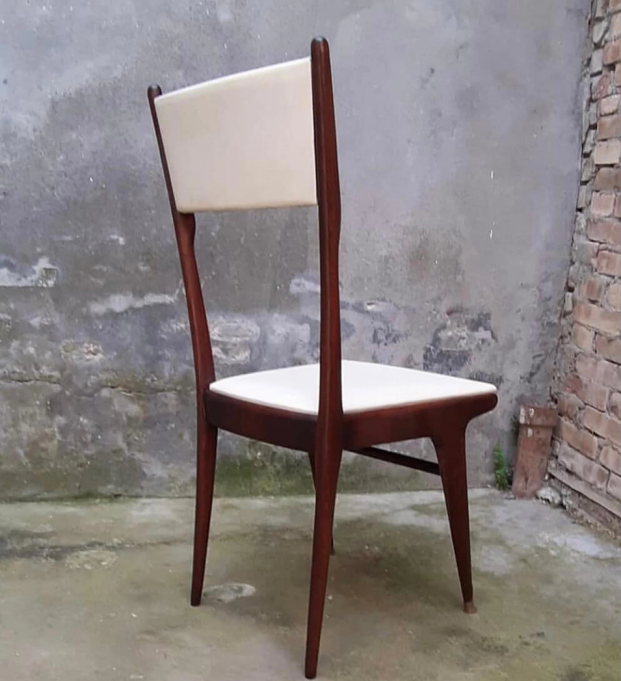 Set of 6 wood and brass chairs attributed to Ico and Luisa Parisi, 50s 1225548
