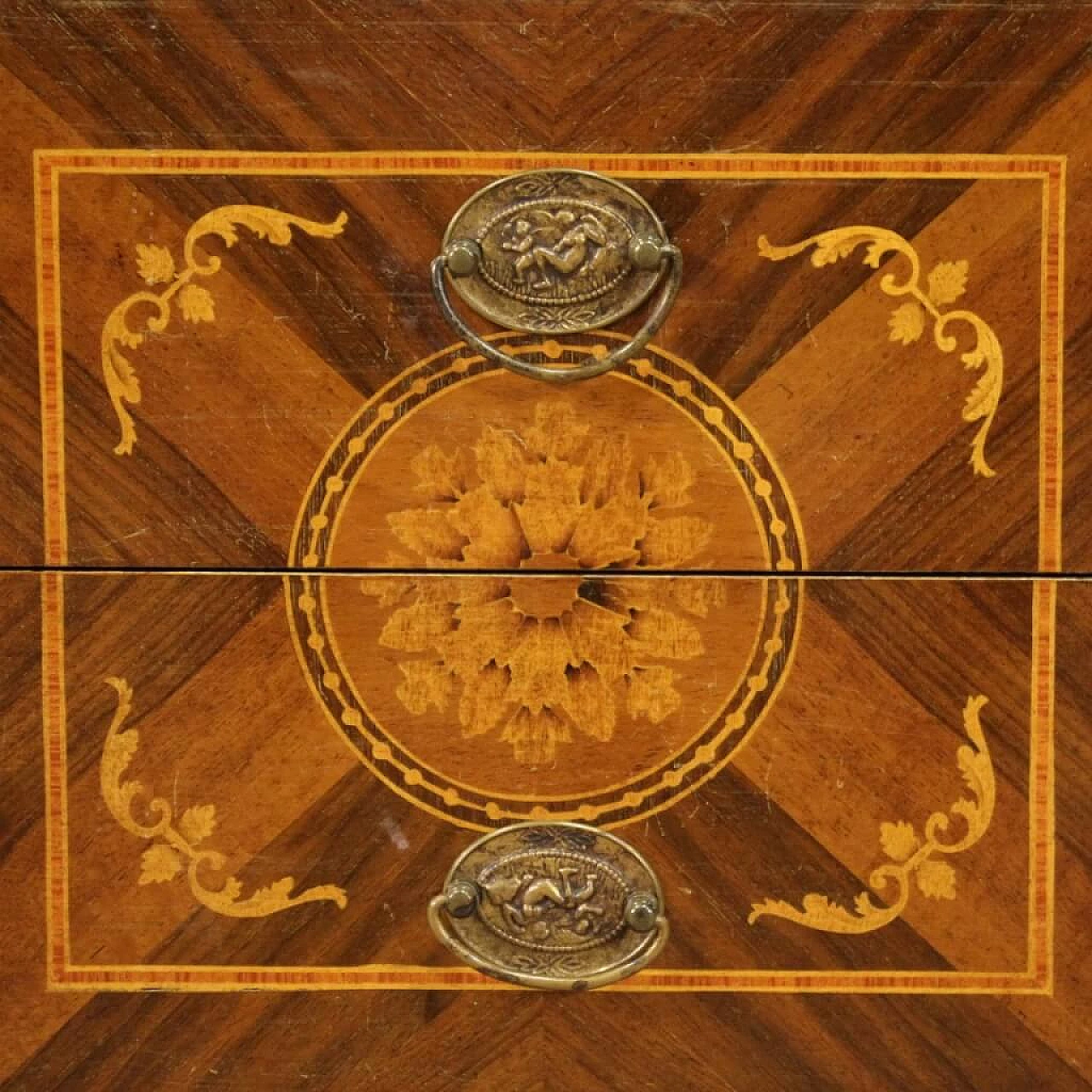 Louis XVI style inlaid nightstand 1225580