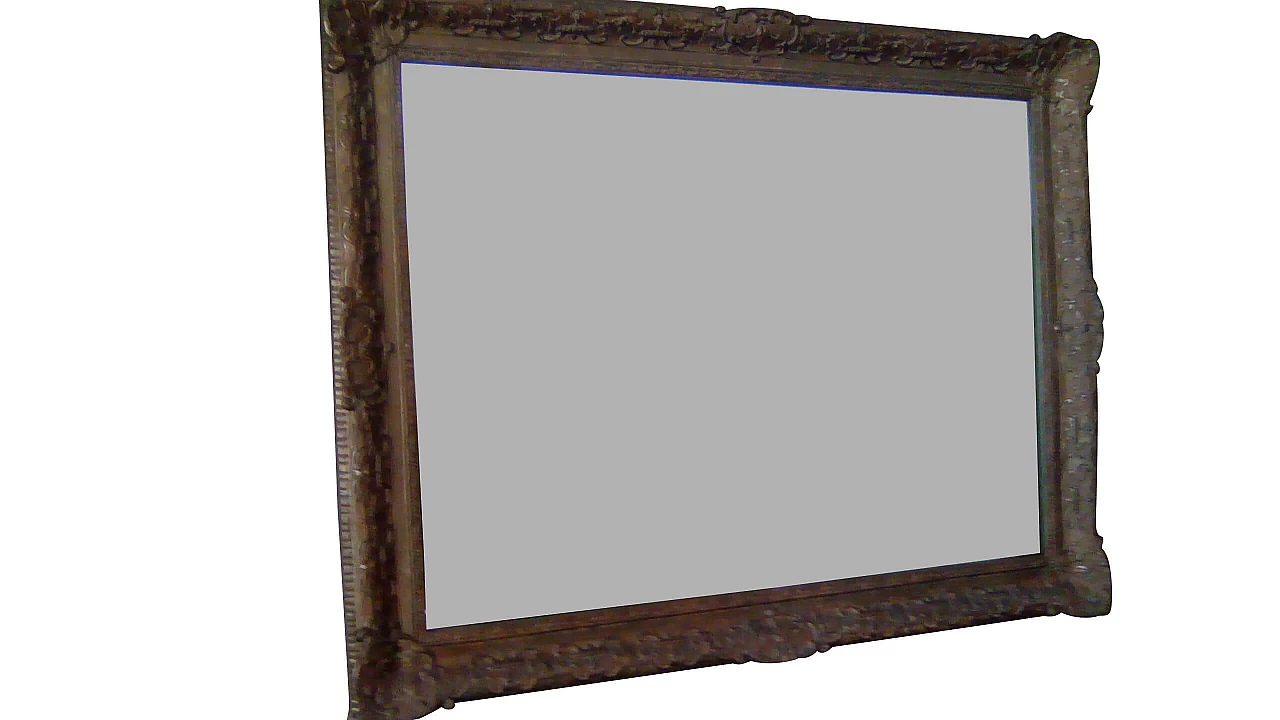 Specchio con cornice in legno, anni '60 1225983