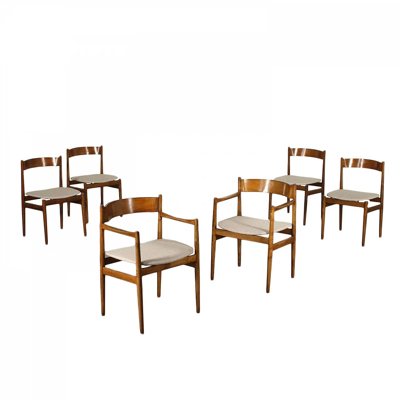 6 Chairs 107 by Gianfranco Frattini for Cassina, 60s 1226436