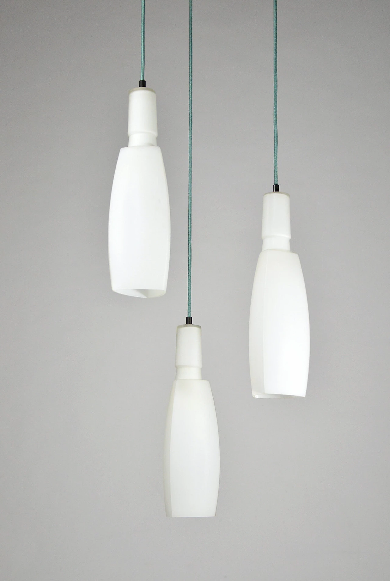 Chandelier with 3 glass pendants, 60s 1226451