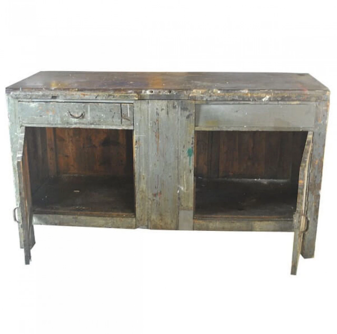 Industrial wooden workbench, 30s 1226468