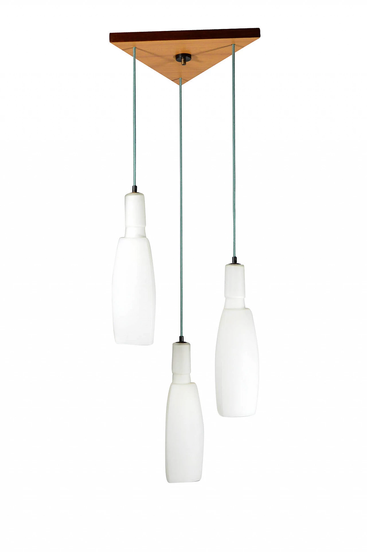 Chandelier with 3 glass pendants, 60s 1226531