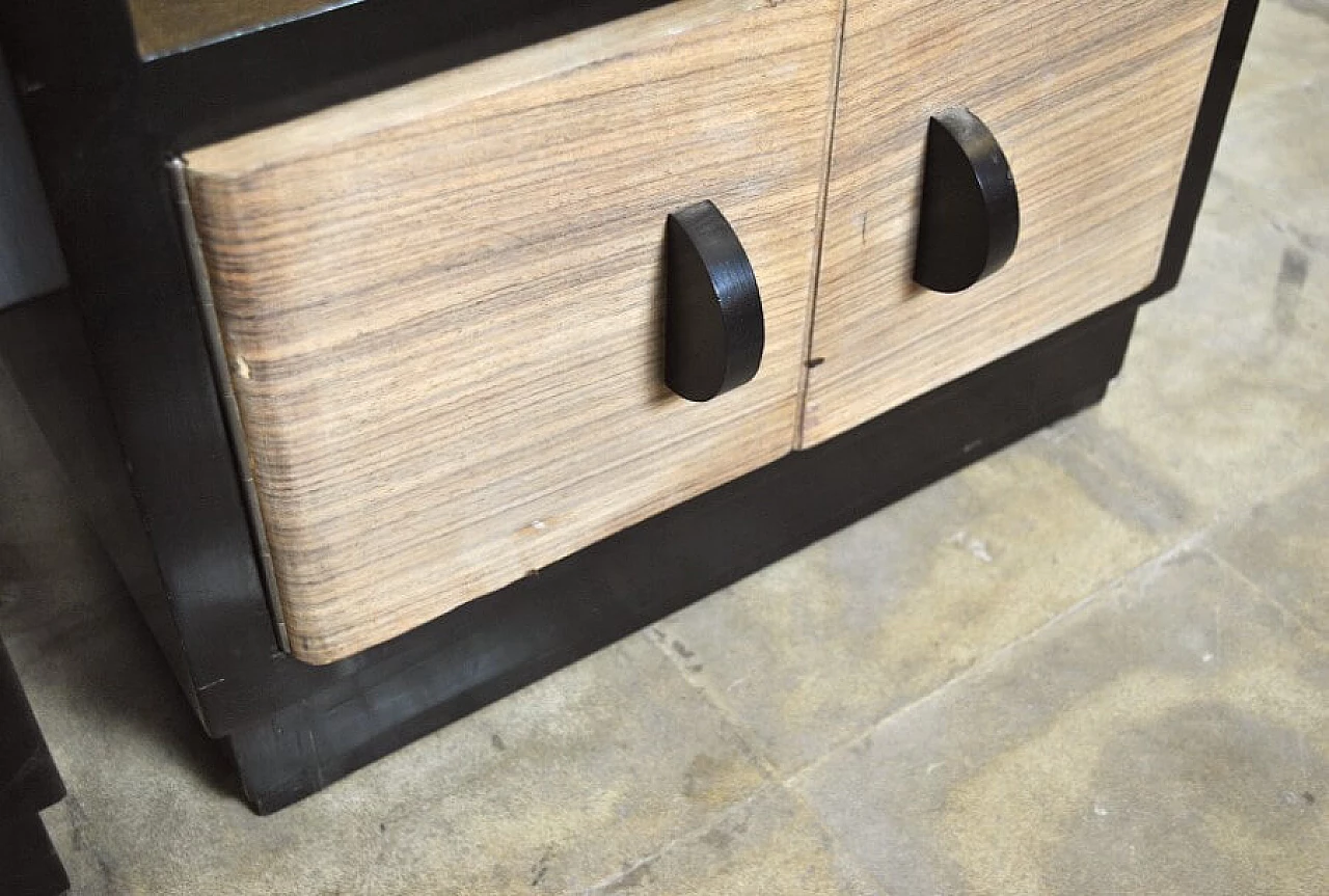 Pair of Art Deco bedside tables in rosewood and lacquered wood, 40s 1226596