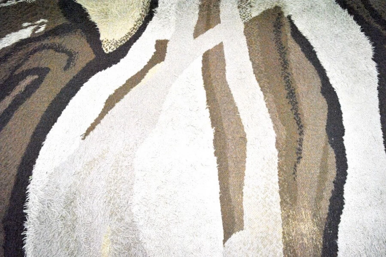 Rectangular wool rug, 70s 1226618