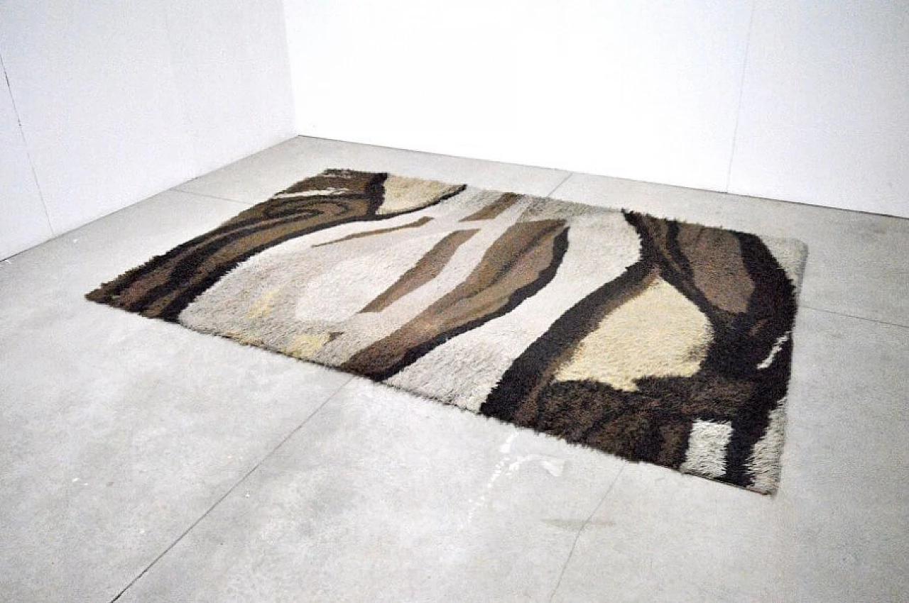 Rectangular wool rug, 70s 1226619