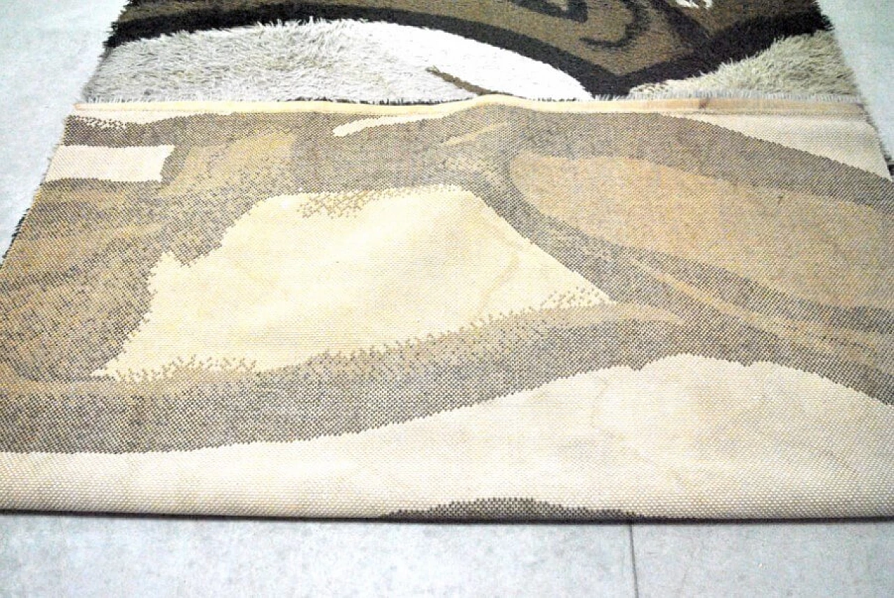 Rectangular wool rug, 70s 1226621