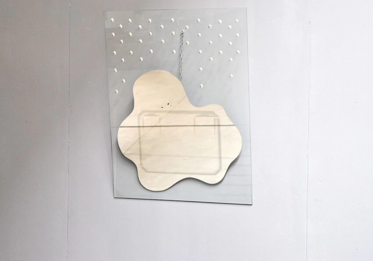 Specchio modello Pozzanghera di Raimondi per Cristal Art, anni '80 1226645