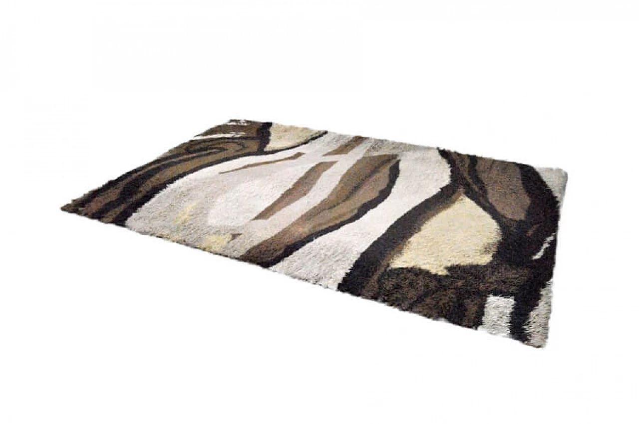 Rectangular wool rug, 70s 1226665