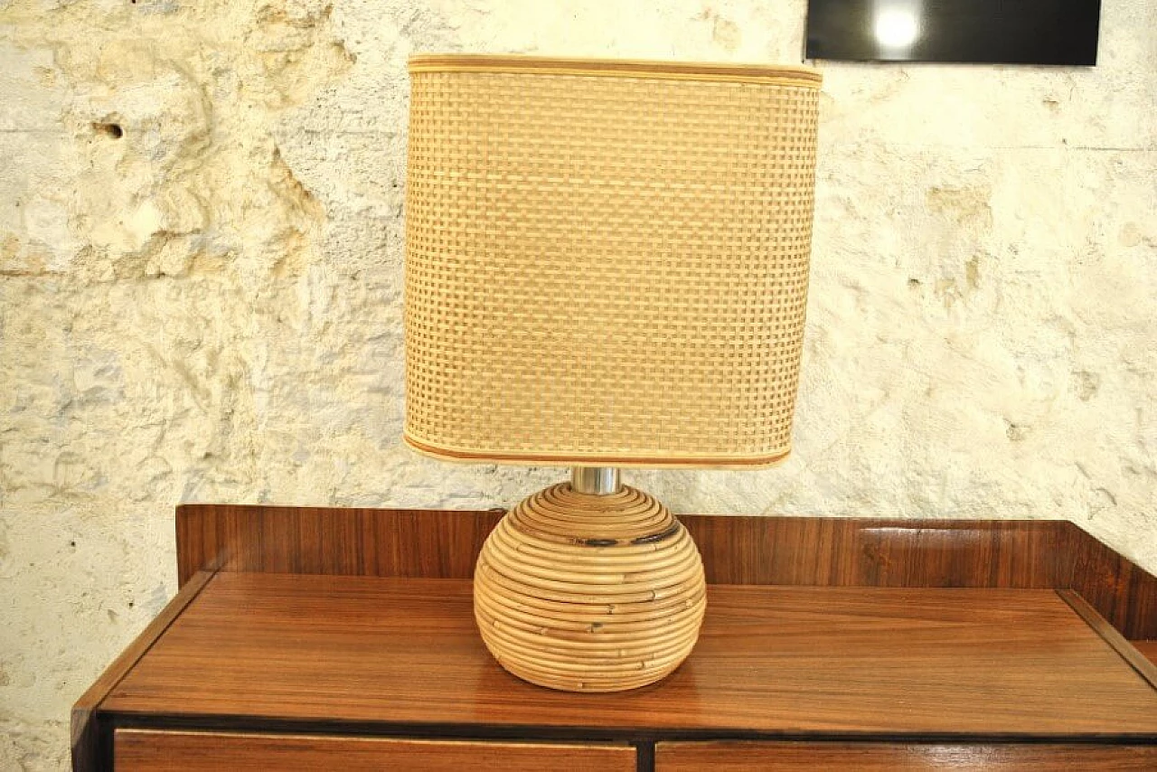 Wicker table lamp, 60s 1226681