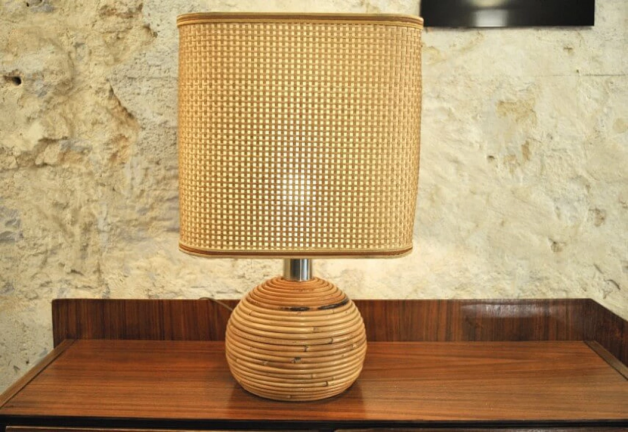 Wicker table lamp, 60s 1226682