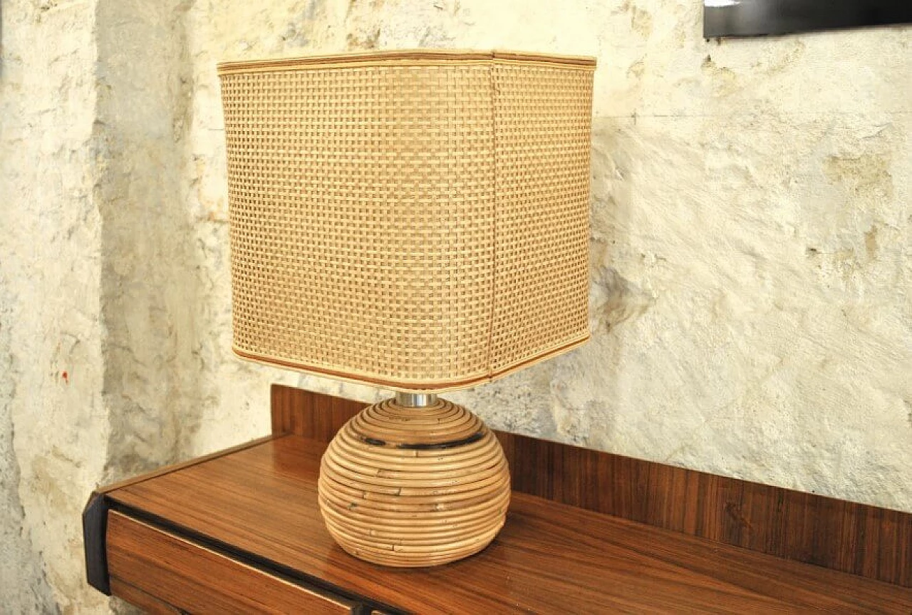 Wicker table lamp, 60s 1226684
