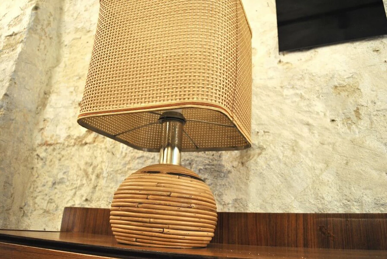Wicker table lamp, 60s 1226686
