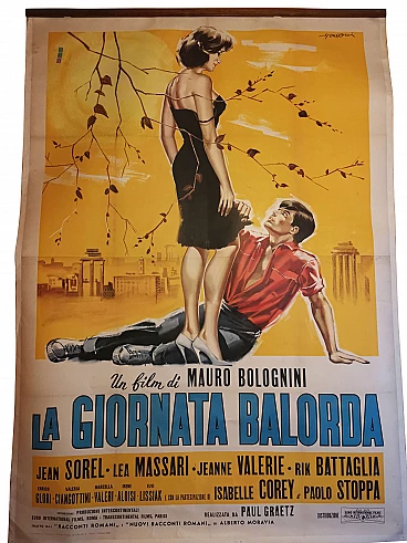 Manifesto cinematografico italiano La giornata balorda, 1960