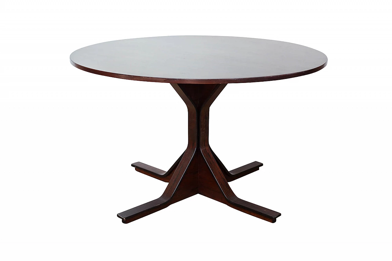 Round table 522 in rosewood by Gianfranco Frattini for Bernini, 60s 1227171