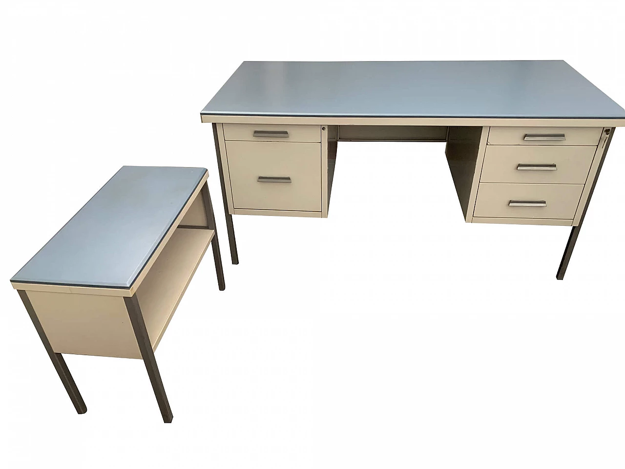 Italian industrial Desk and Typist Desk, 50s 1227272