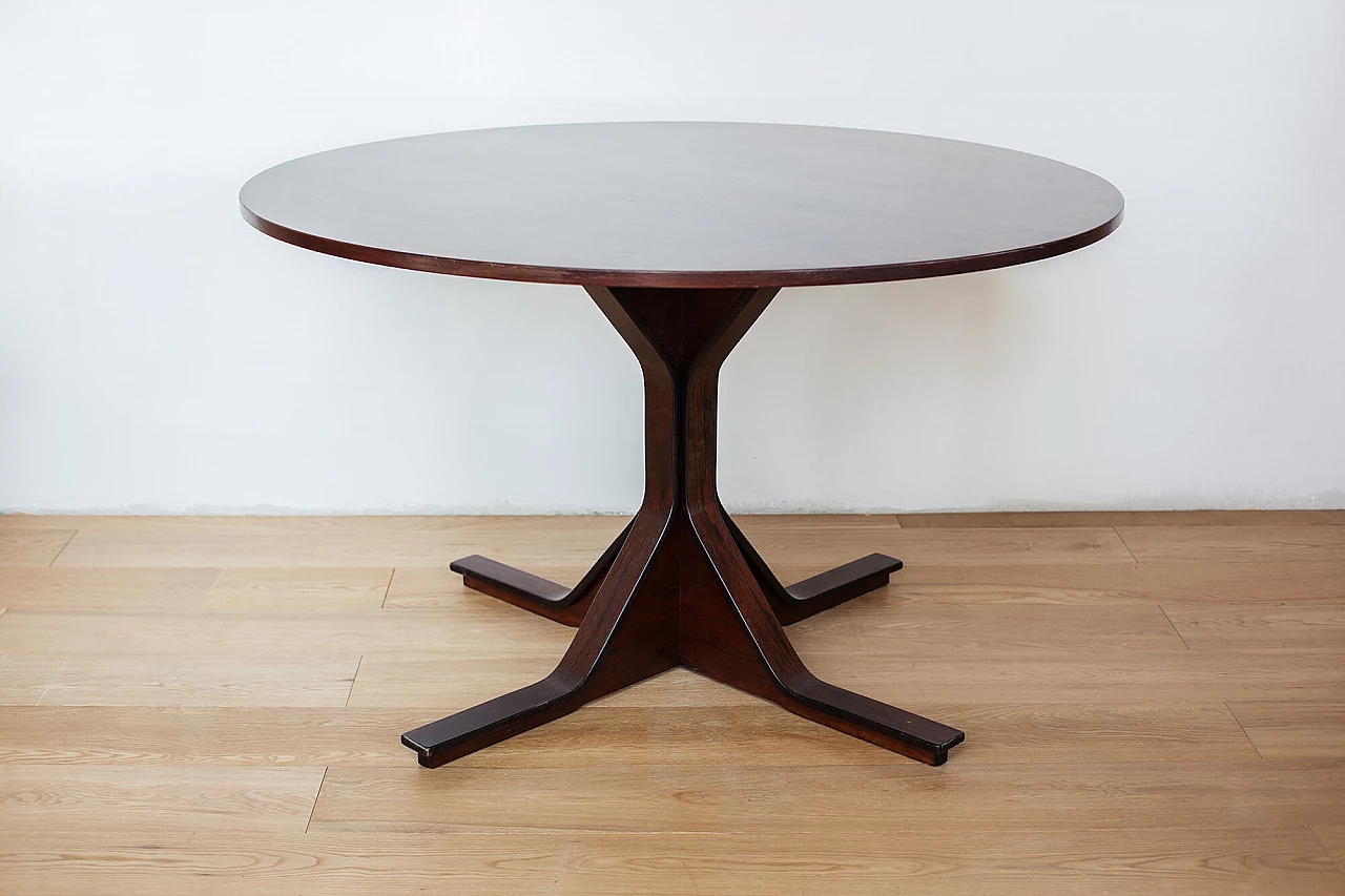 Round table 522 by Gianfranco Frattini for Bernini with 5 Chairs 101 by Gianfranco Frattini for Cassina, 60s 1227305