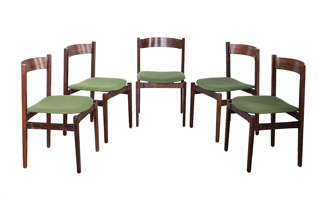 5 Rosewood chairs mod 101 by Gianfranco Frattini for Cassina, 60s 1227613
