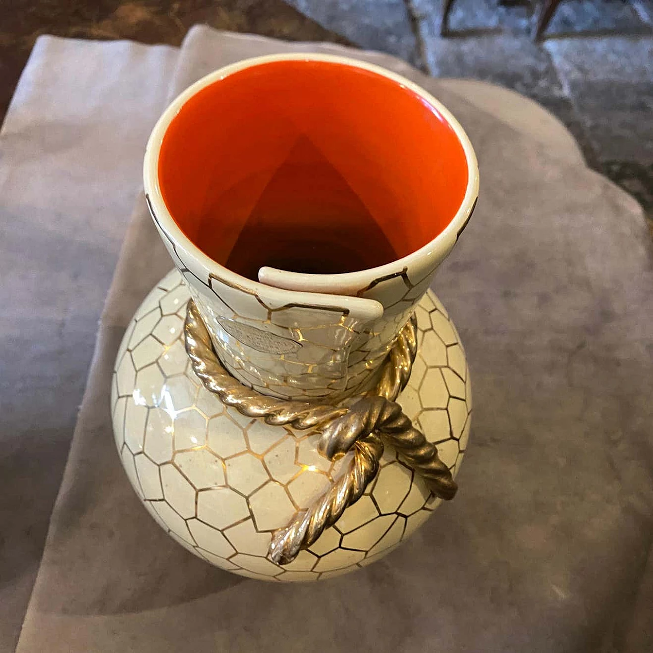 Ceramic vase by Rometti, 50s 1227780