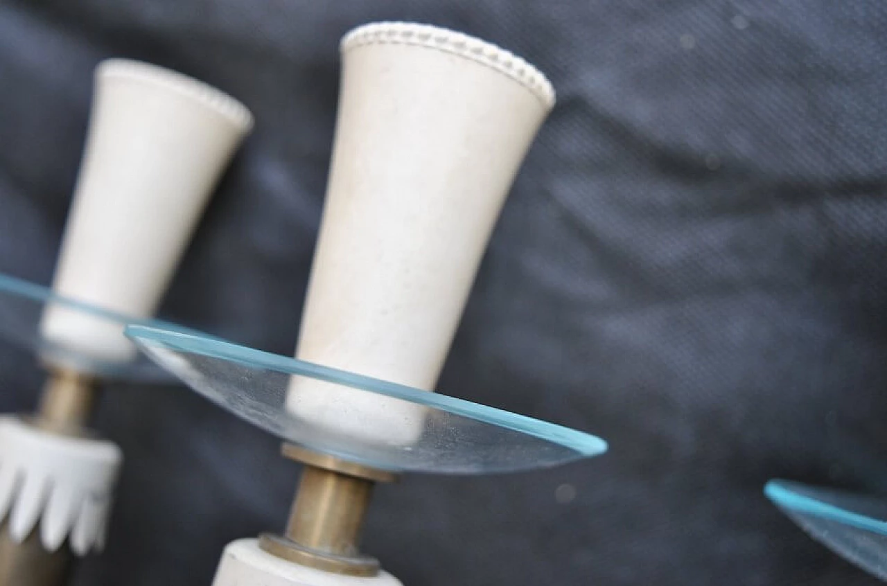 Applique in ottone e vetro di Gio Ponti per Fontana Arte, anni '50 1228146