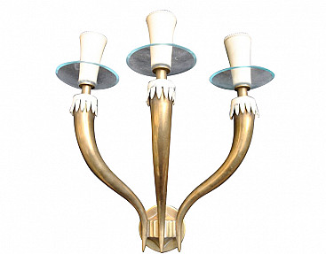 Wall lamp in brass and glass by Gio Ponti for Fontana Arte, 50s