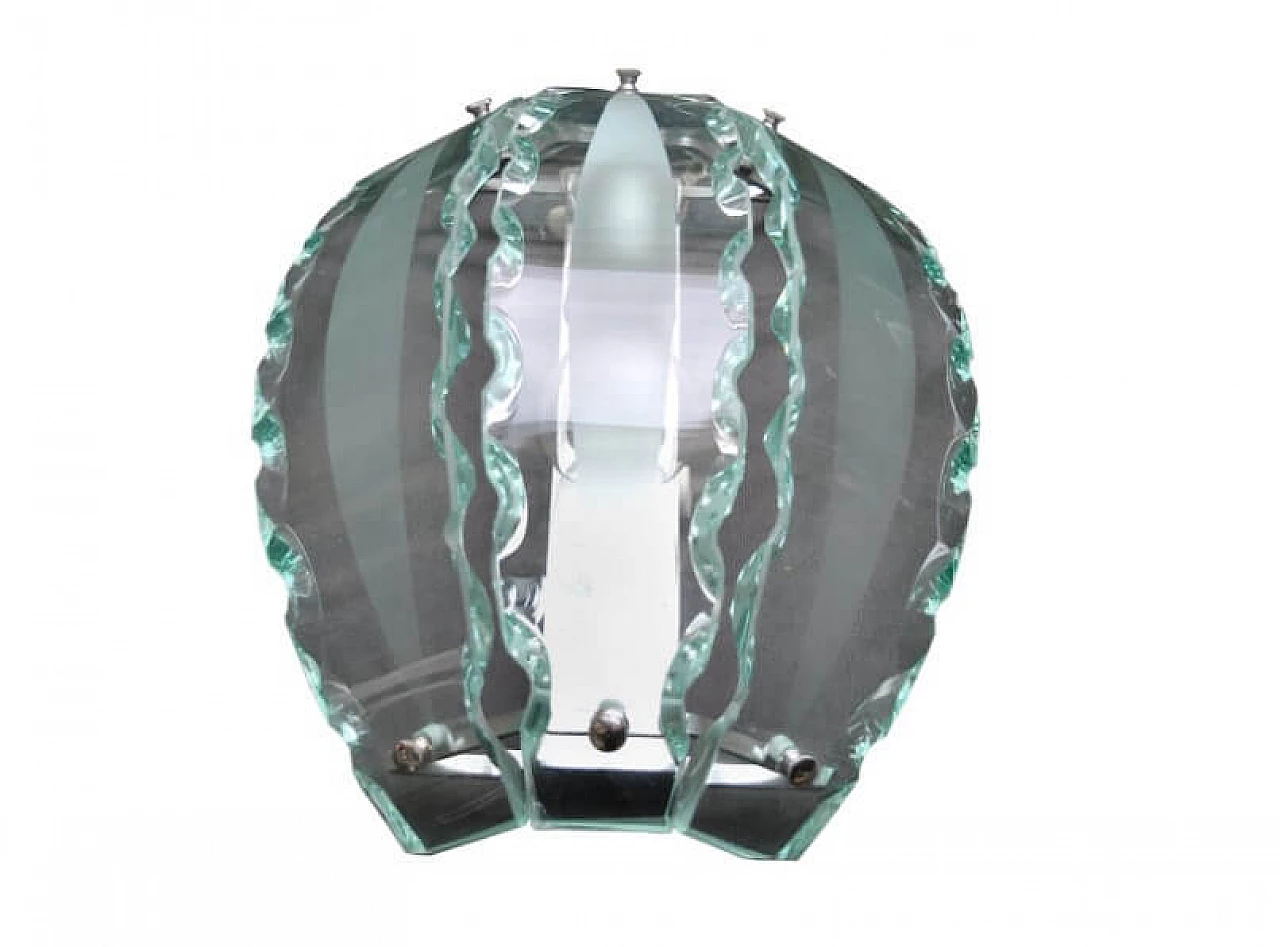 Wall sconce in hand-carved crystal by Seguso, 50s 1228286