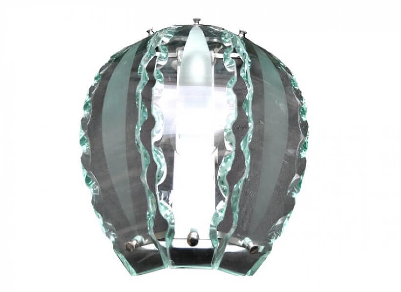 Wall sconce in hand-carved crystal by Seguso, 50s 1228287