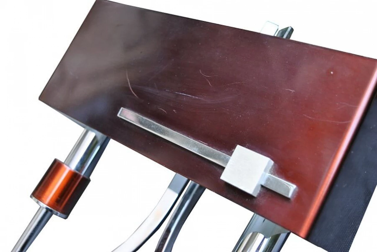 Pair of wall lamps in iron and steel by Stilnovo, 60s 1228378