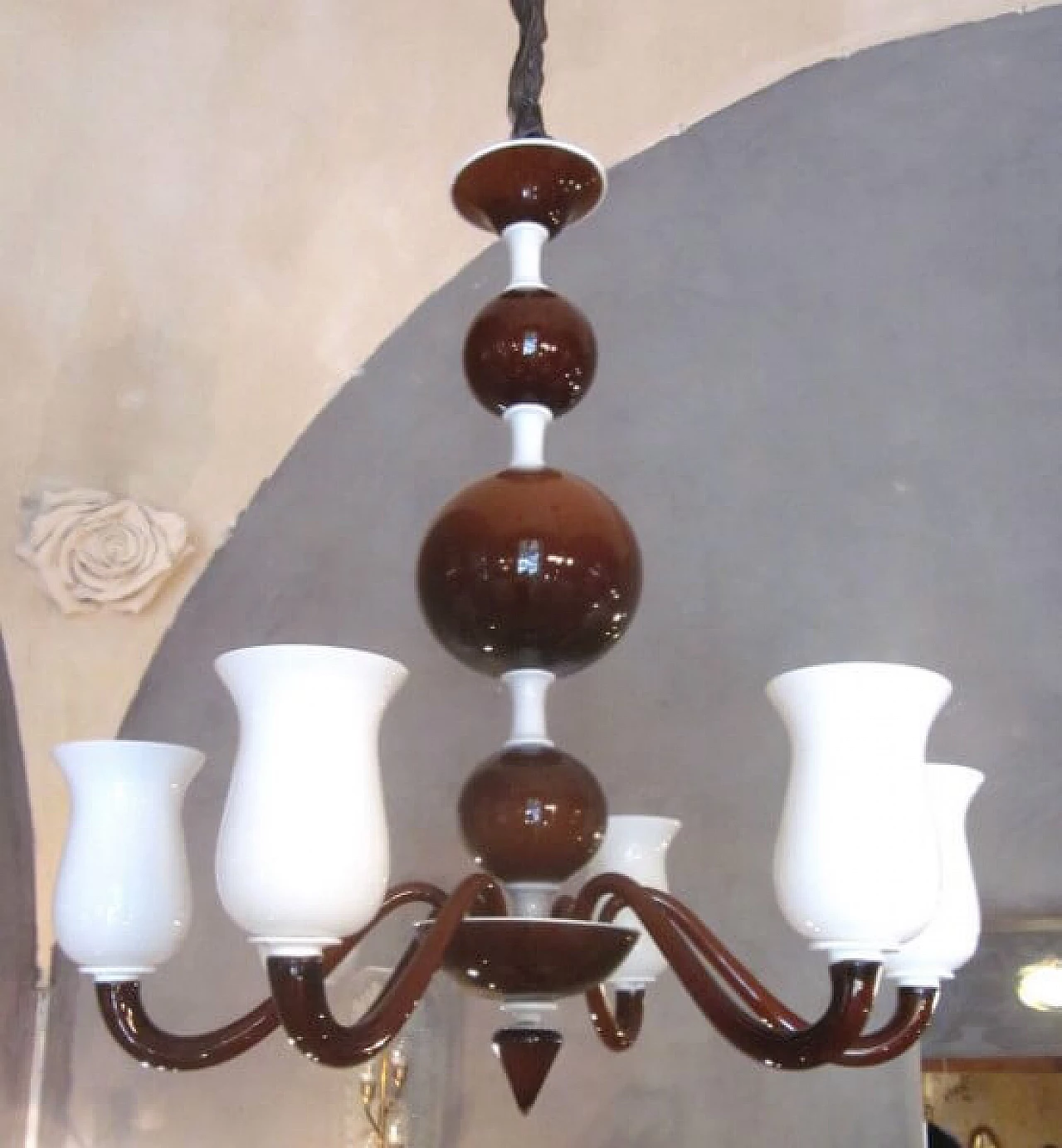 Lampadario in vetro di Murano 99.41 di Paolo Venini, anni '60 1228500