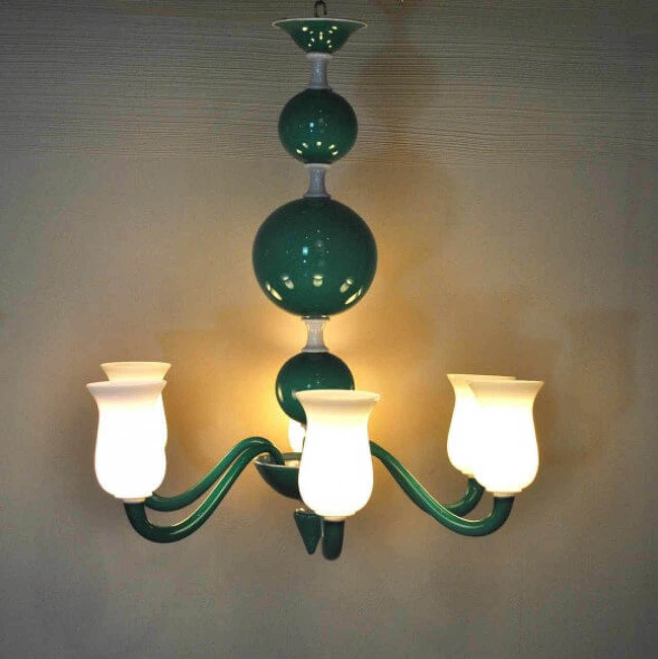 Lampadario in vetro di Murano di Paolo Venini, anni '60 1228502