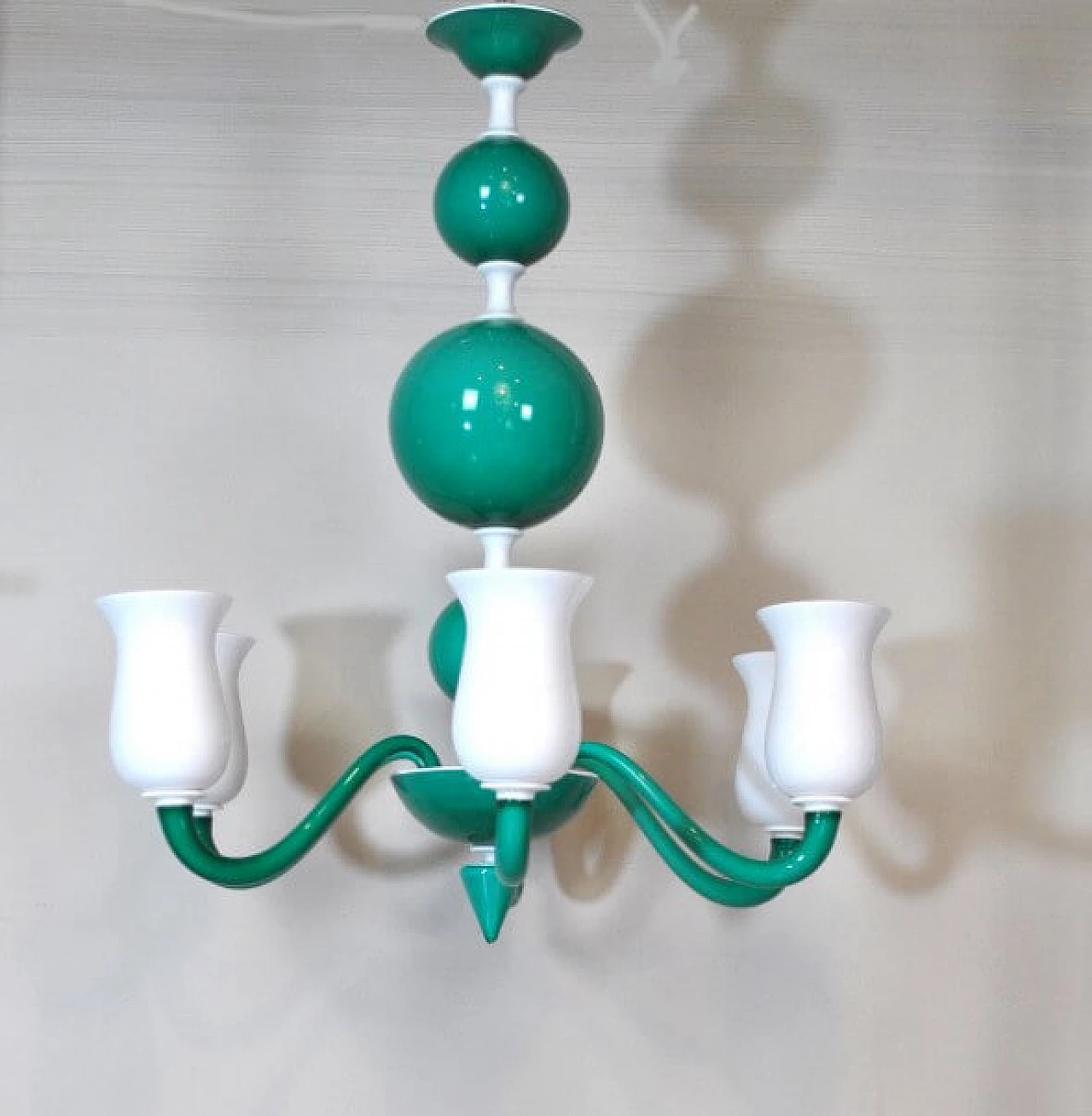 Lampadario in vetro di Murano di Paolo Venini, anni '60 1228508