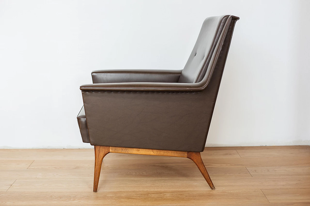 Armchair in skai Anonima Castelli, 1950s 1228737