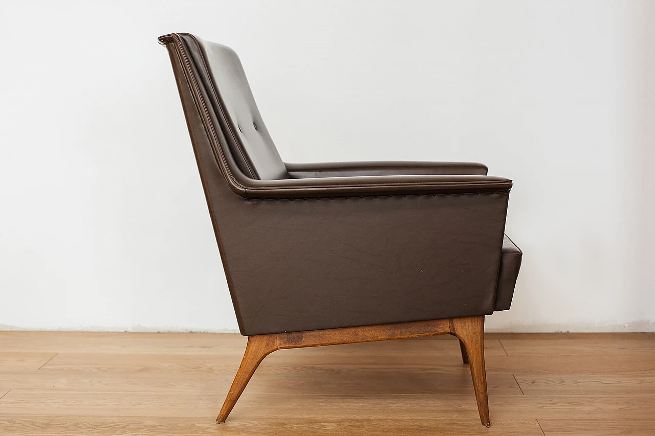 Armchair in skai Anonima Castelli, 1950s 1228739