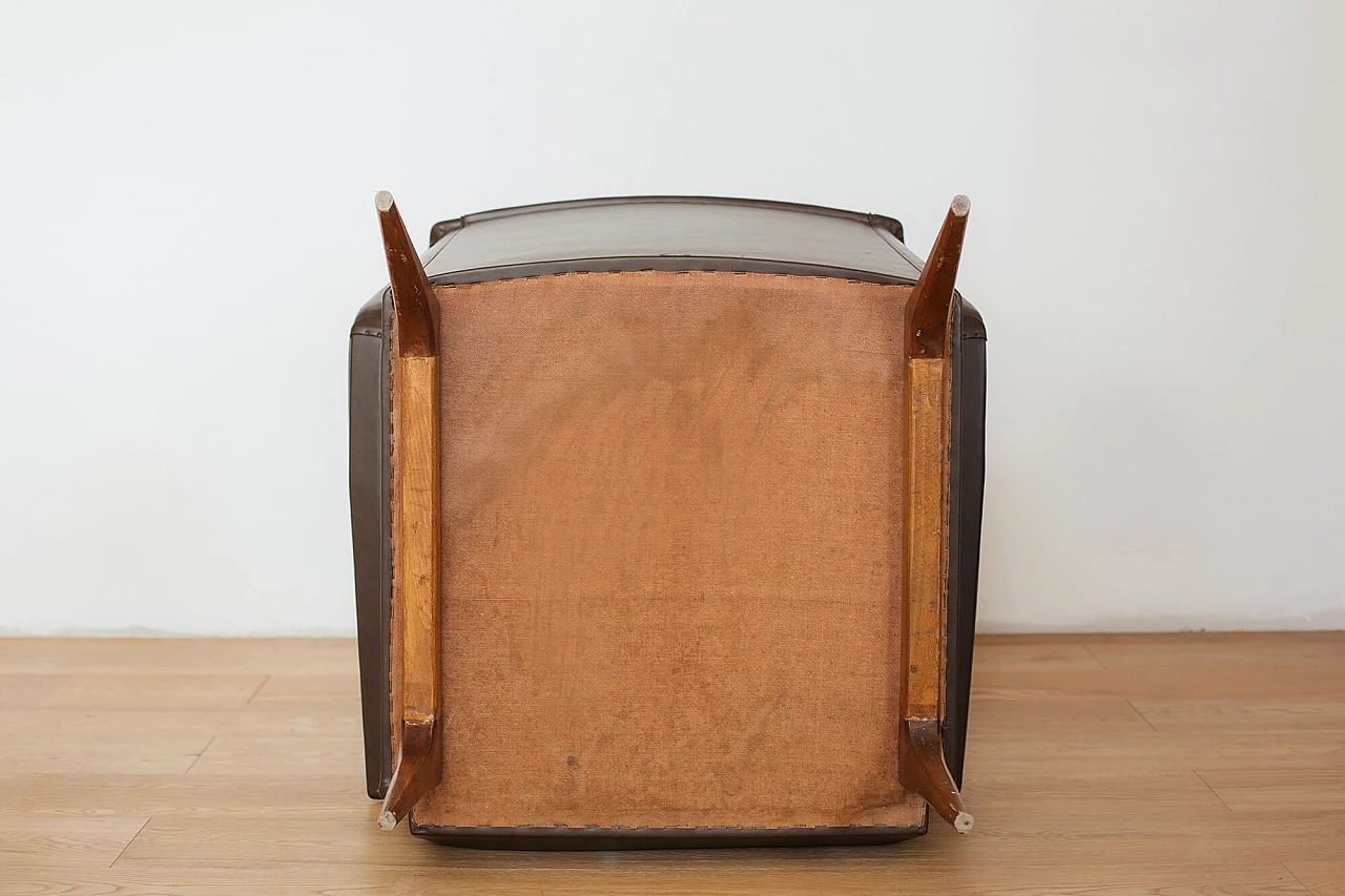 Armchair in skai Anonima Castelli, 1950s 1228740