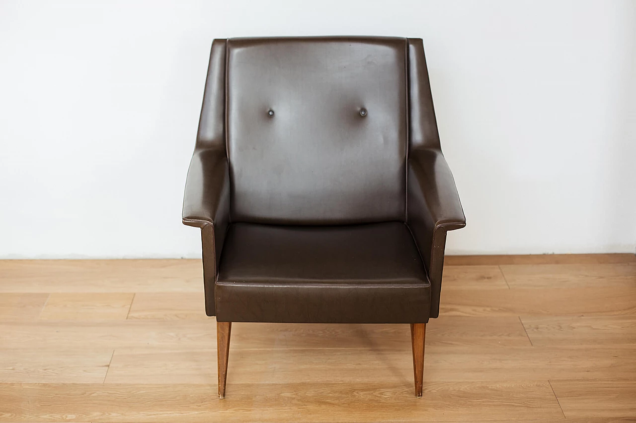 Armchair in skai Anonima Castelli, 1950s 1228741