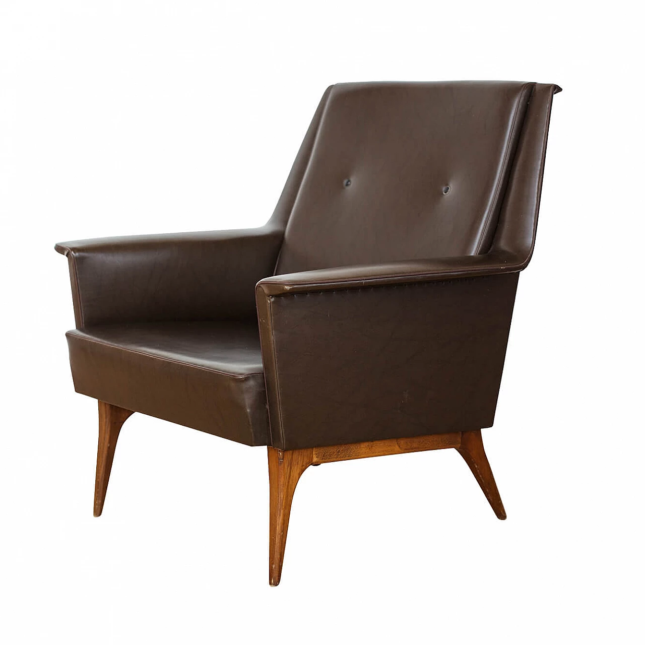 Armchair in skai Anonima Castelli, 1950s 1228765