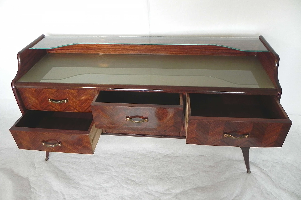 Mahogany feather chest of drawers, 1950s 1228923