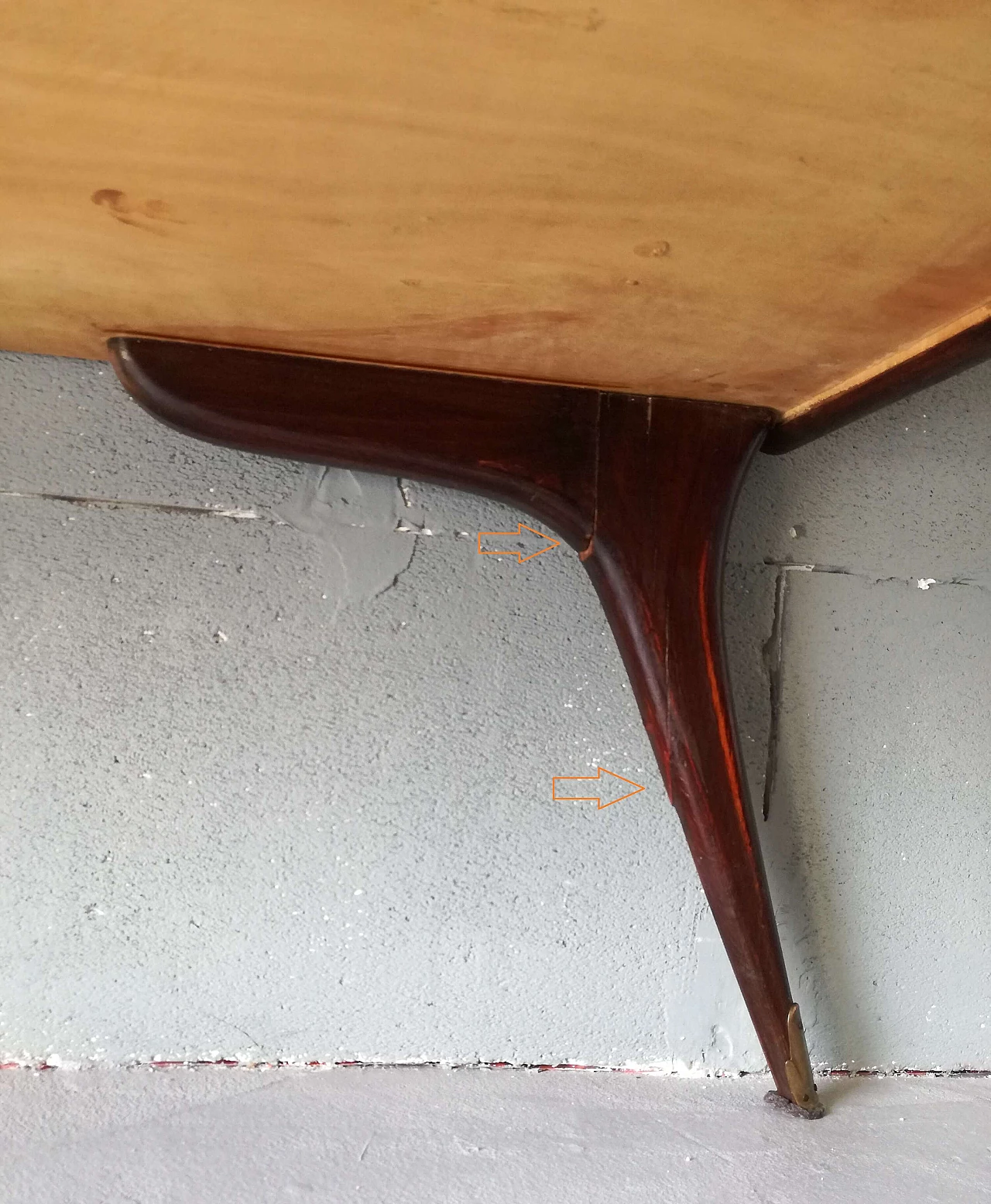 Cassettiera in piuma di mogano, anni '50 1228929