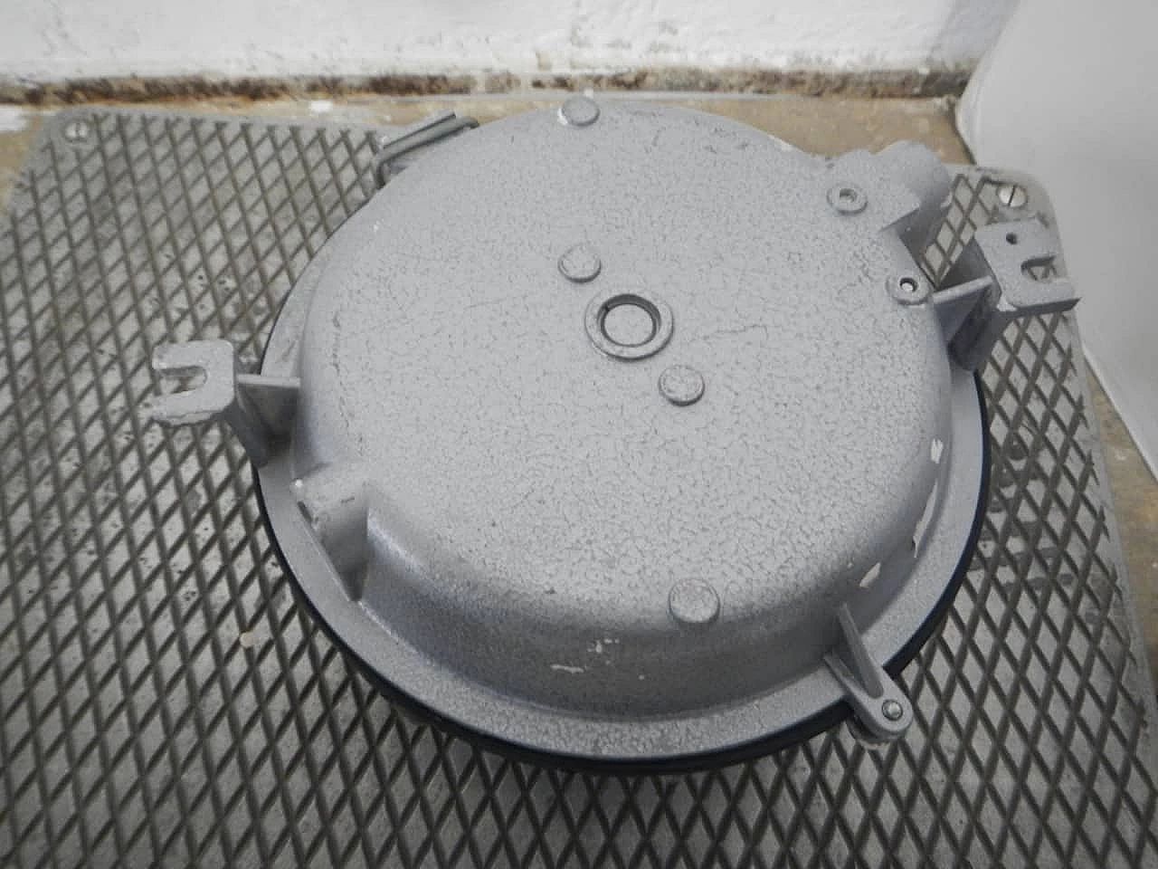 Outdoor wall lamp in aluminum and glass, 70s 1229062