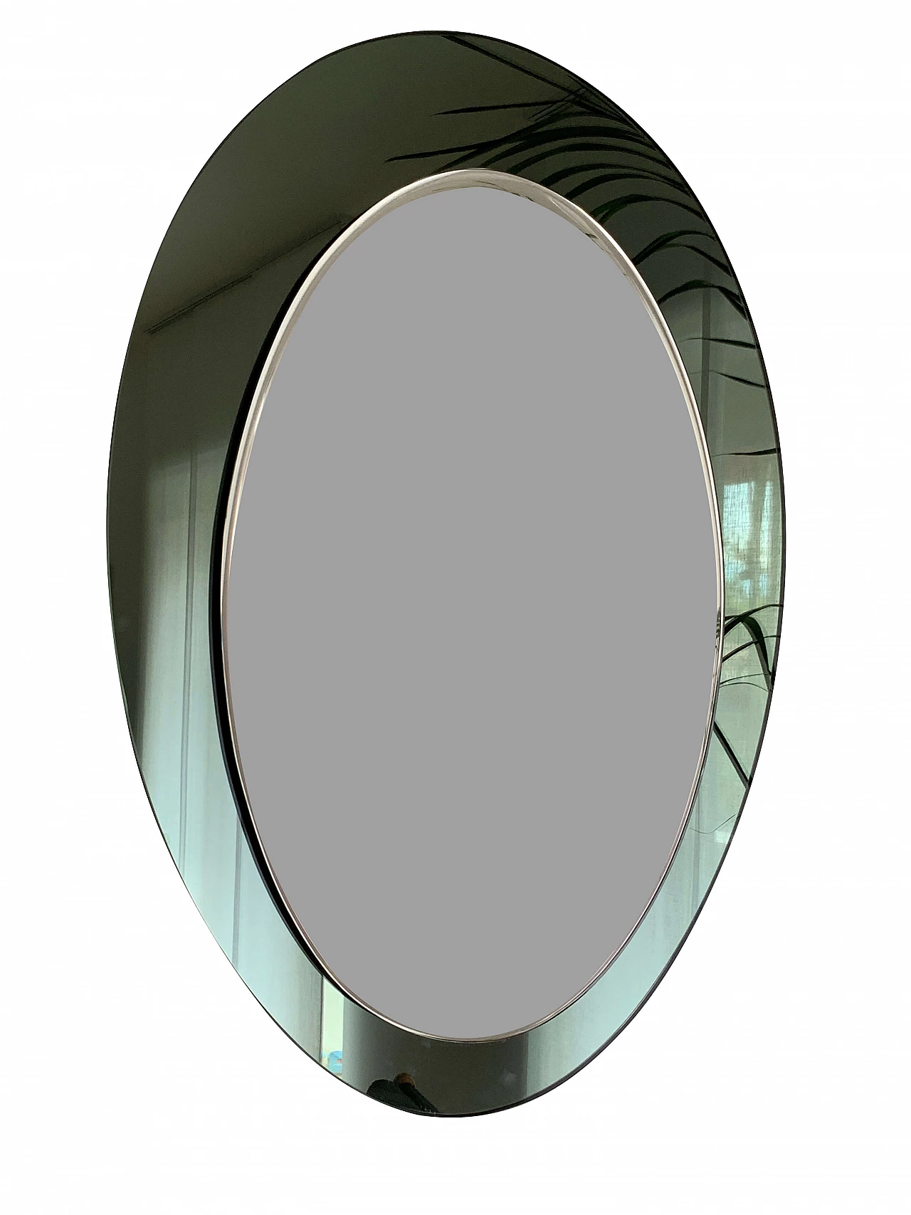 Specchiera in cristallo colorato e specchiato di Franz J. Sartori per Cristal Art, anni '60 1229377