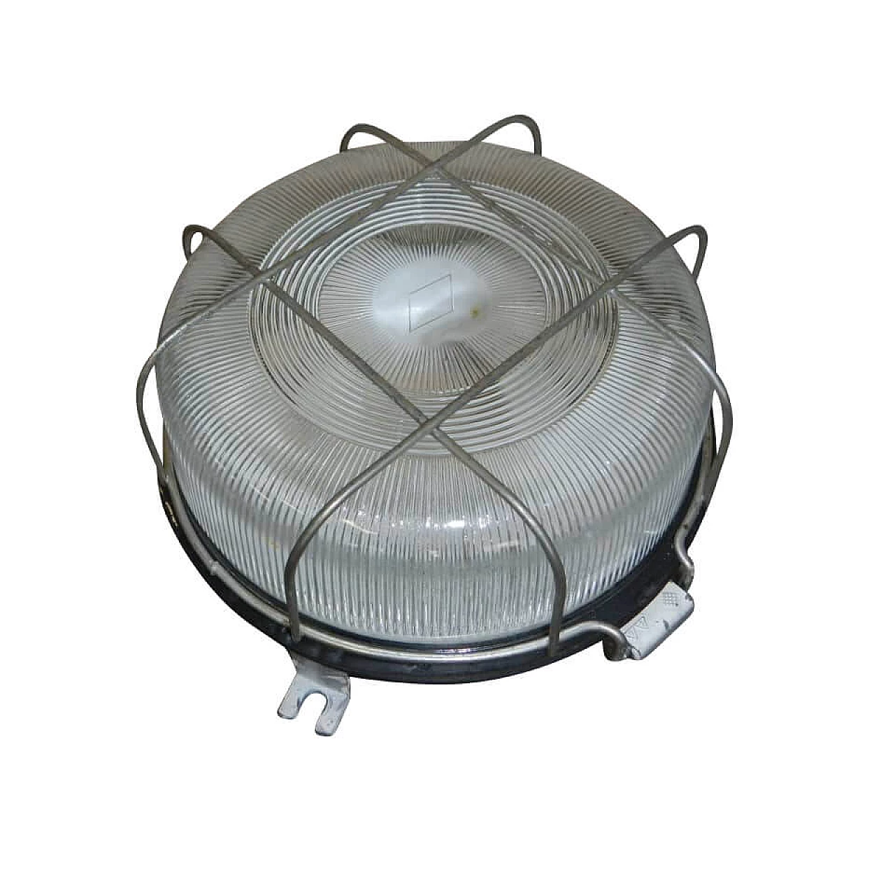 Outdoor wall lamp in aluminum and glass, 70s 1229408