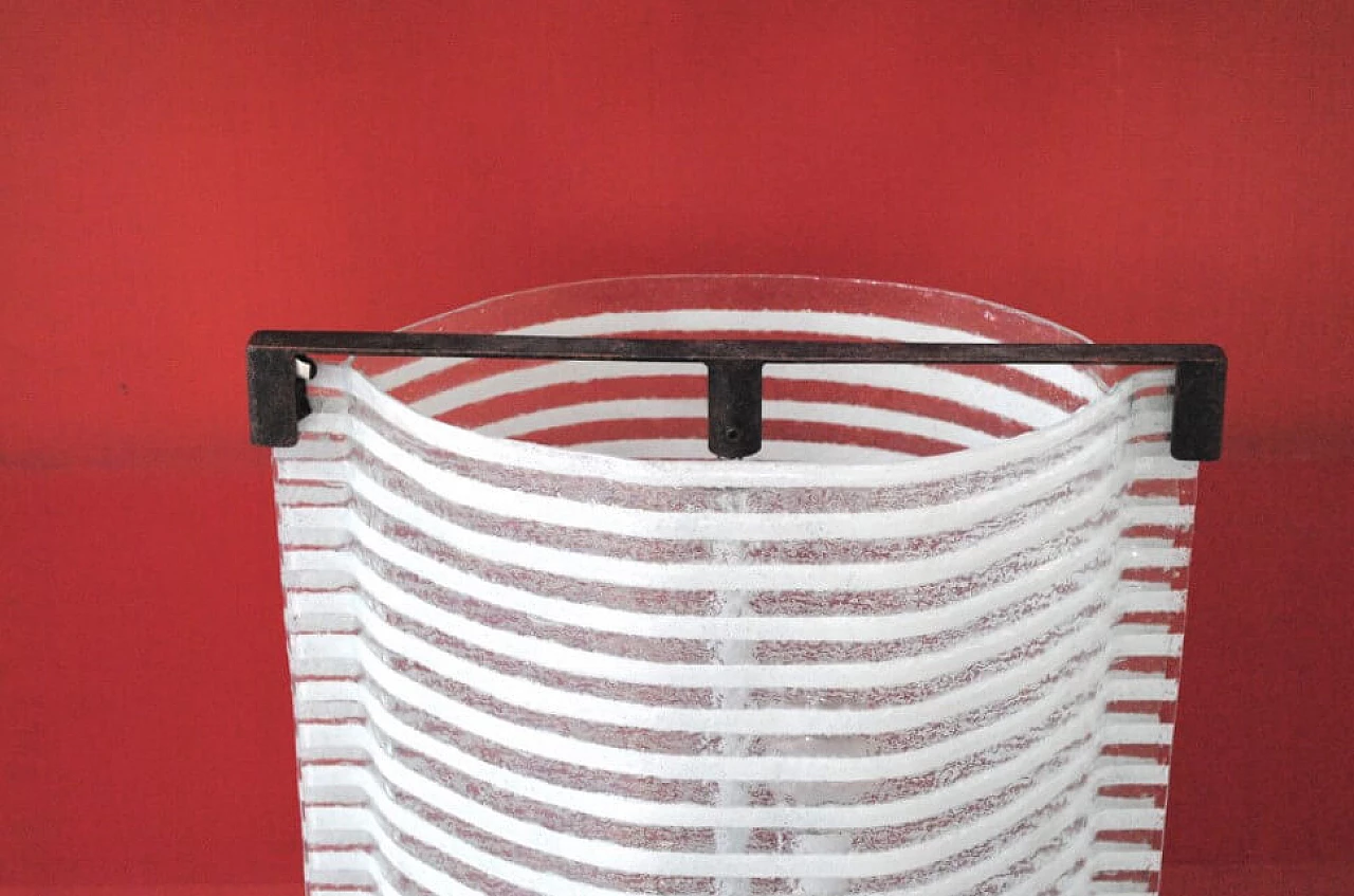 Pair of floor lamps in Murano glass and iron, 50s 1229567