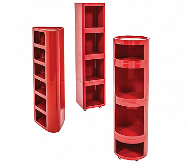 Valletto trinagular stackable shelves by G. Brusa for Valenti, 70s